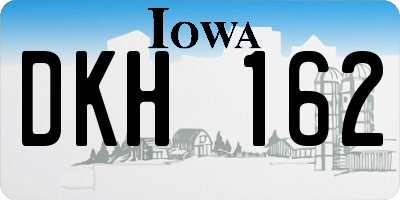 IA license plate DKH162