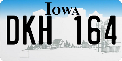 IA license plate DKH164