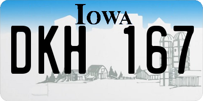 IA license plate DKH167