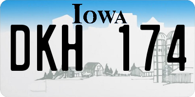 IA license plate DKH174