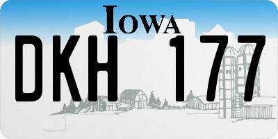 IA license plate DKH177