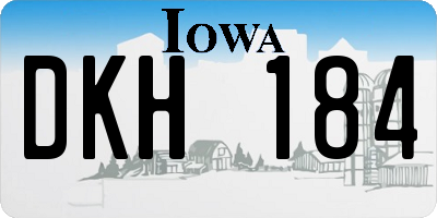 IA license plate DKH184