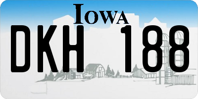 IA license plate DKH188