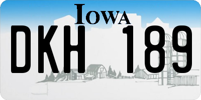 IA license plate DKH189
