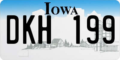 IA license plate DKH199
