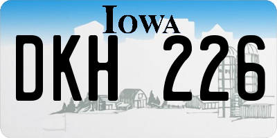IA license plate DKH226