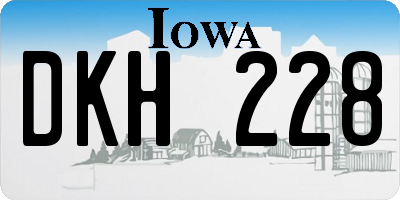 IA license plate DKH228