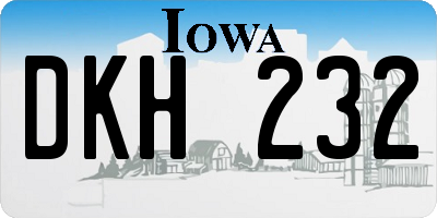 IA license plate DKH232