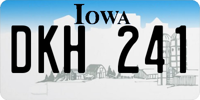 IA license plate DKH241