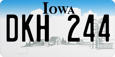 IA license plate DKH244