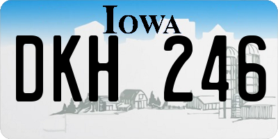 IA license plate DKH246