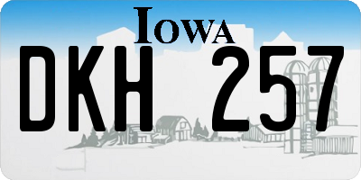 IA license plate DKH257