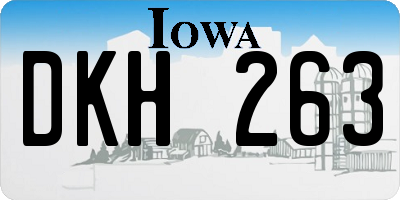 IA license plate DKH263