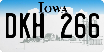 IA license plate DKH266