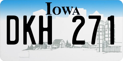 IA license plate DKH271