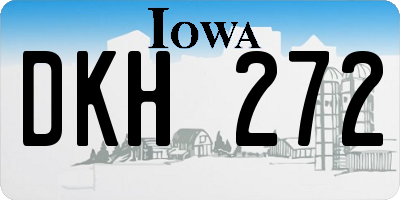 IA license plate DKH272