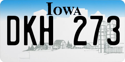 IA license plate DKH273