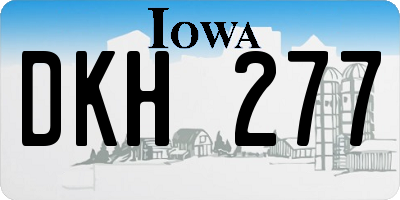 IA license plate DKH277
