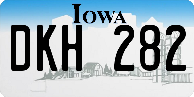 IA license plate DKH282