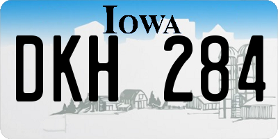 IA license plate DKH284