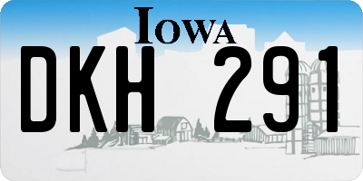 IA license plate DKH291