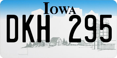 IA license plate DKH295