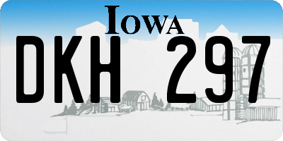 IA license plate DKH297