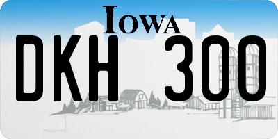 IA license plate DKH300