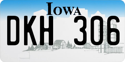 IA license plate DKH306