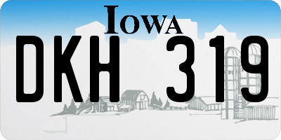 IA license plate DKH319