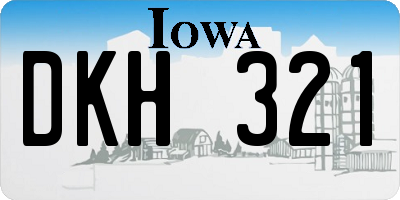 IA license plate DKH321