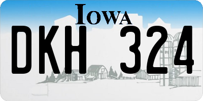 IA license plate DKH324