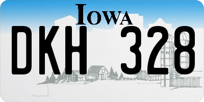 IA license plate DKH328