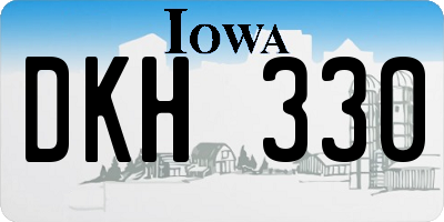 IA license plate DKH330