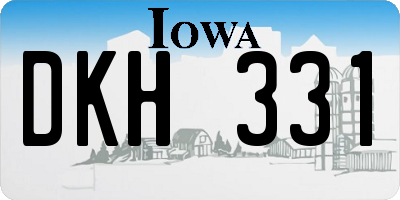 IA license plate DKH331
