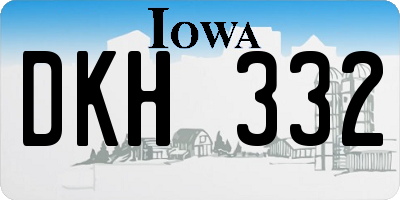 IA license plate DKH332