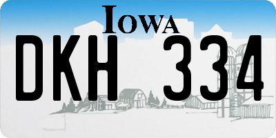 IA license plate DKH334