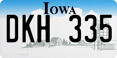 IA license plate DKH335