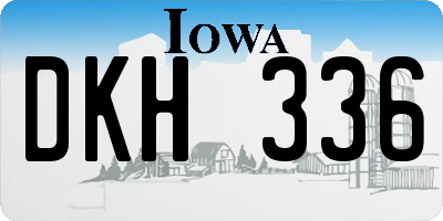 IA license plate DKH336
