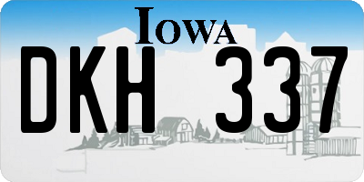 IA license plate DKH337