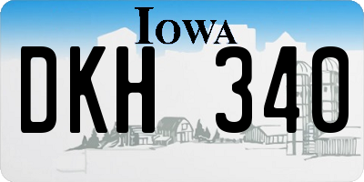 IA license plate DKH340