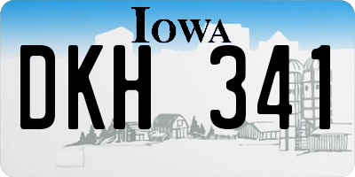 IA license plate DKH341