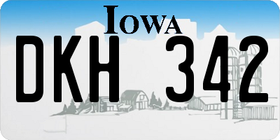 IA license plate DKH342