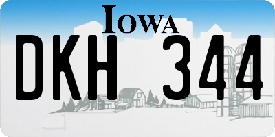 IA license plate DKH344