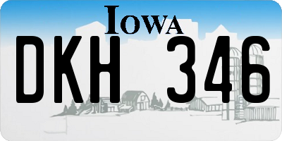 IA license plate DKH346