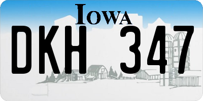 IA license plate DKH347