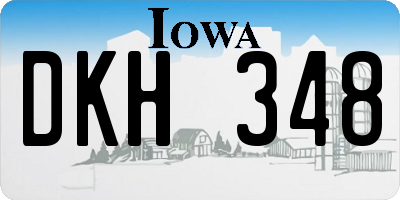 IA license plate DKH348