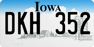 IA license plate DKH352
