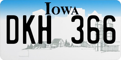 IA license plate DKH366