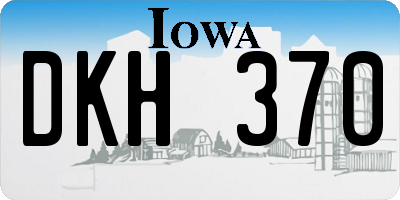 IA license plate DKH370